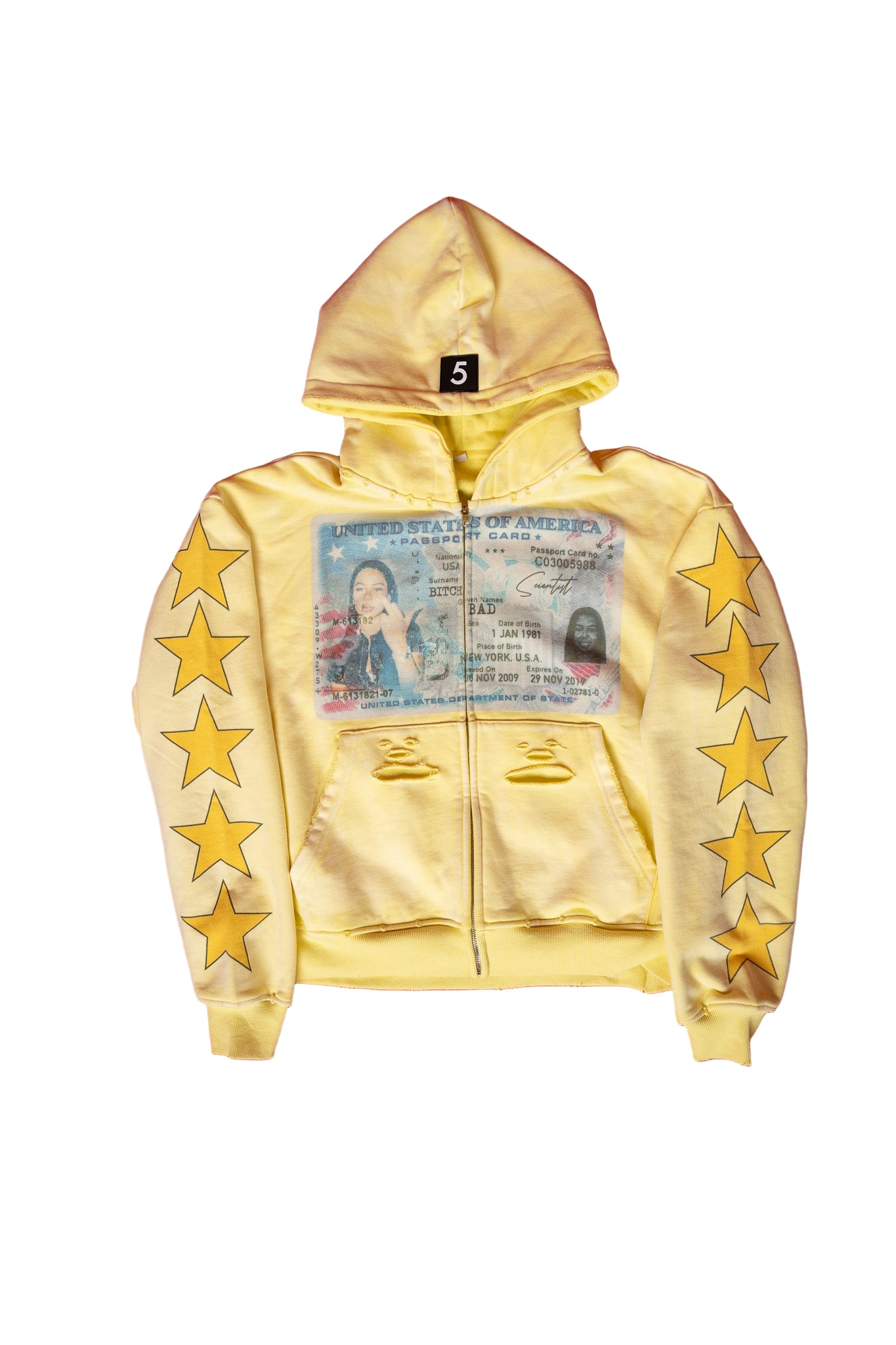 "FU" YELLOW ZIP UP