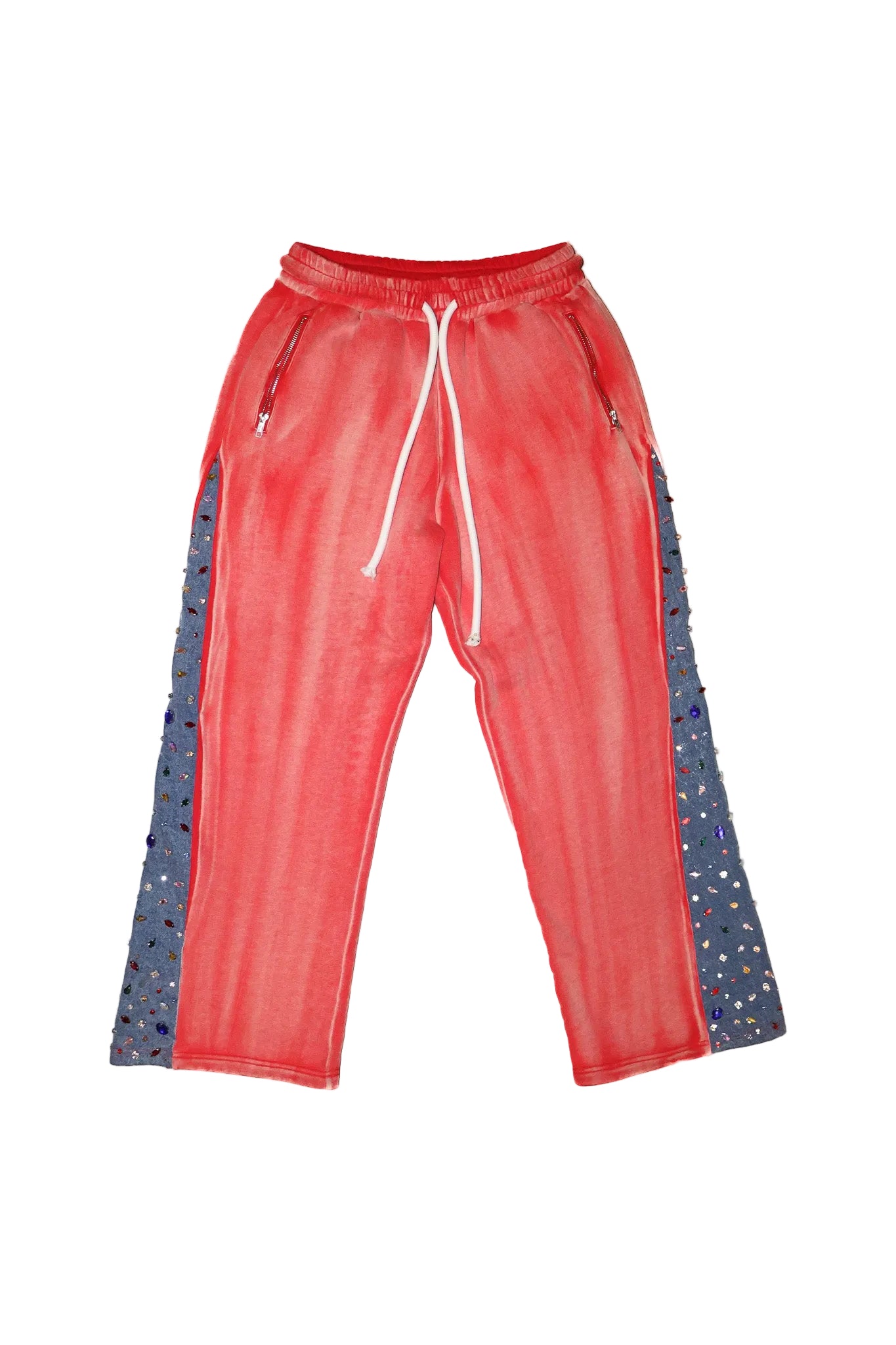 CRYSTAL DENIM SWEATS